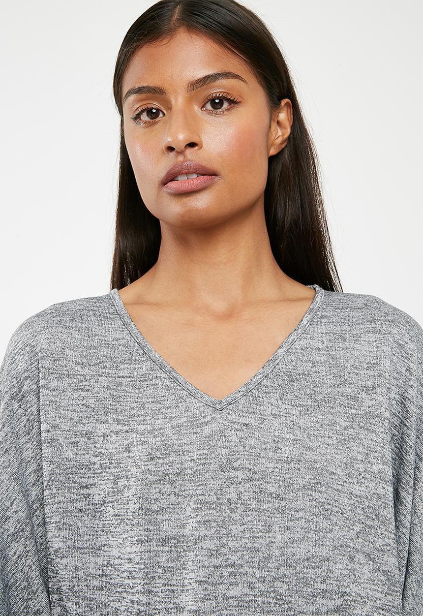 Superbalist - Cut and sew twofer bodysuit - grey 