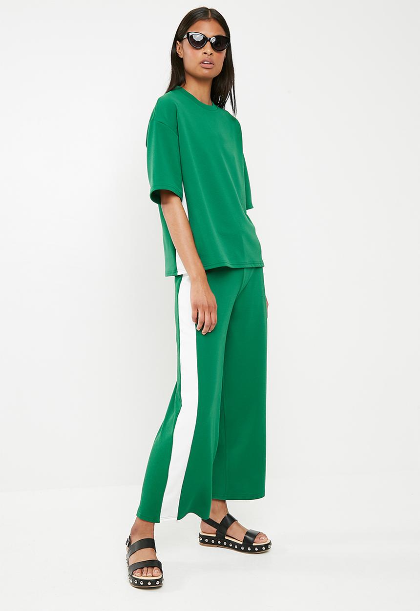 Superbalist - Boxy sport tee - green & white 
