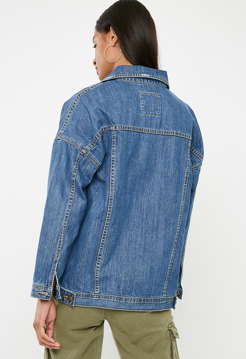 Superbalist - Tia oversized denim jacket - blue 