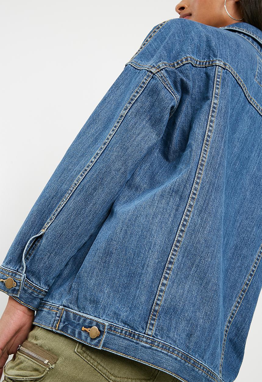 Superbalist - Tia oversized denim jacket - blue 