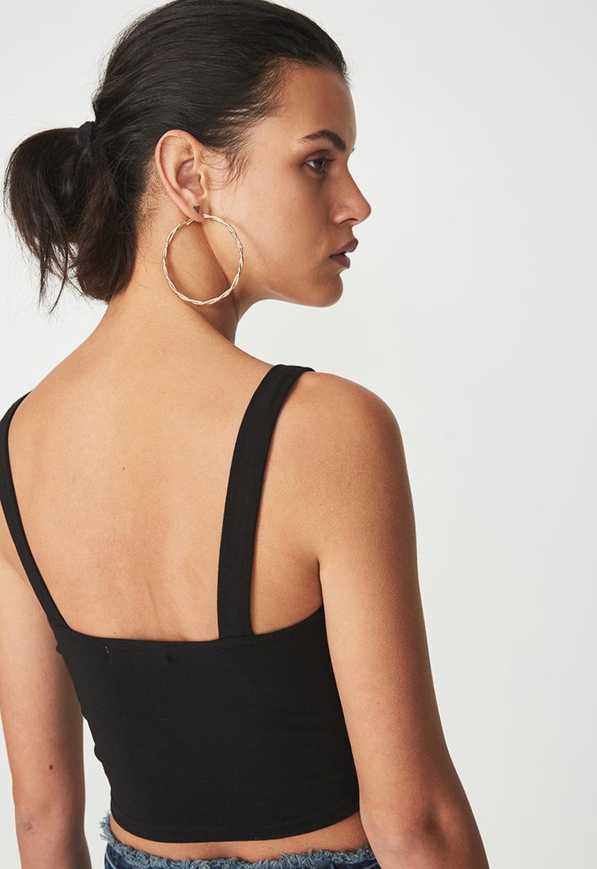 Cotton On - Jenna bustier cami - black