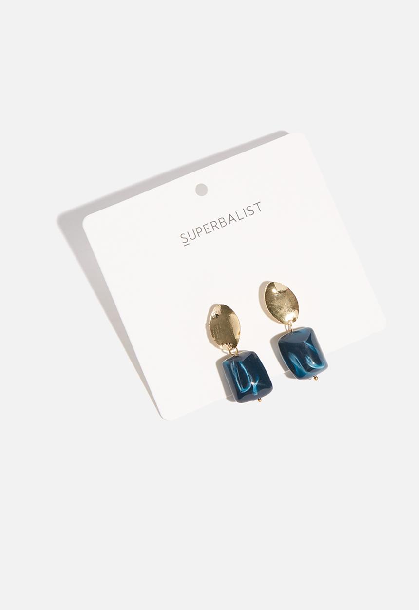 Superbalist - Emmy earrings - blue & gold 
