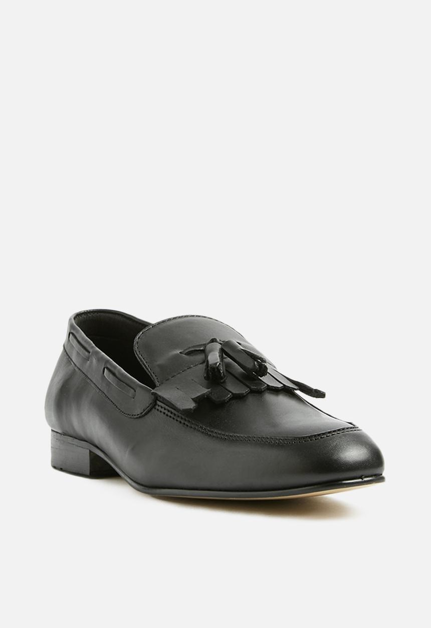 Superbalist - Fringe leather loafer - black