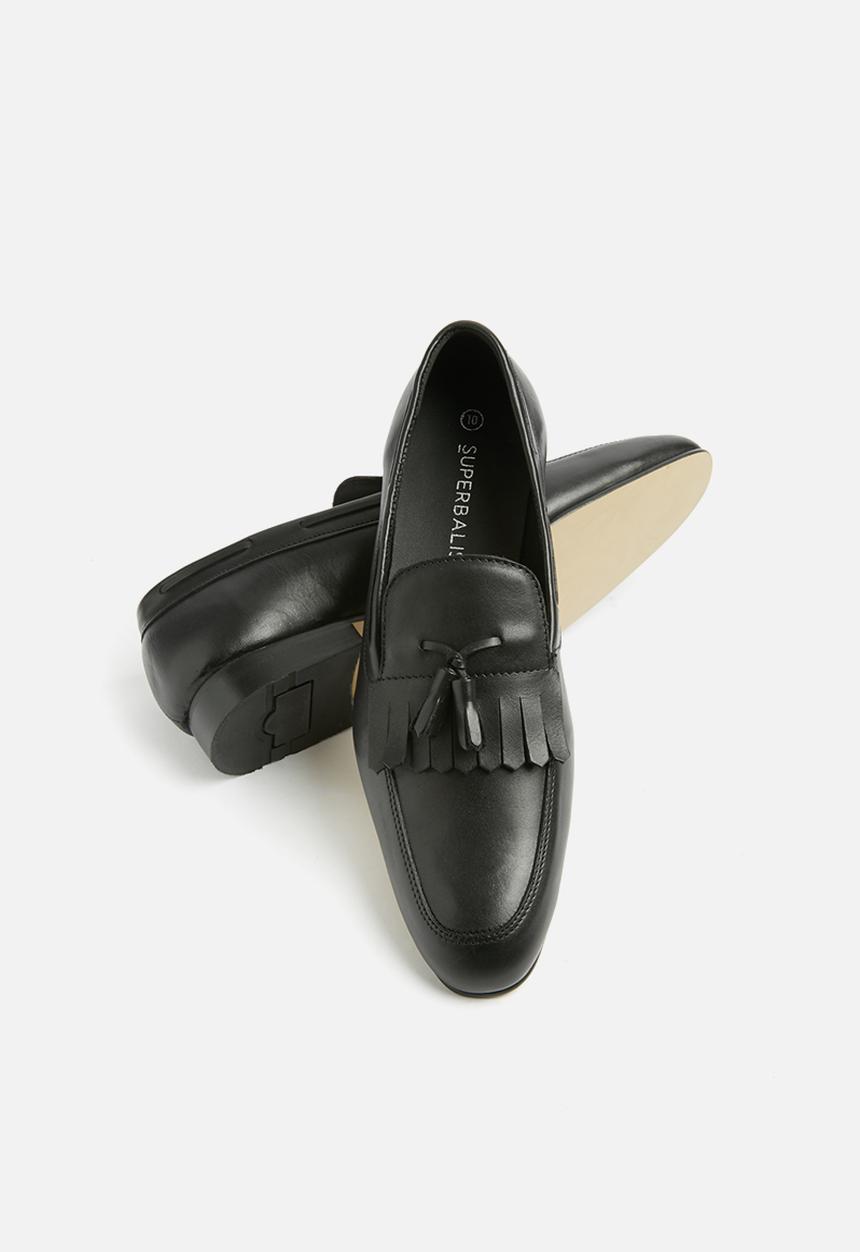 Superbalist - Fringe leather loafer - black