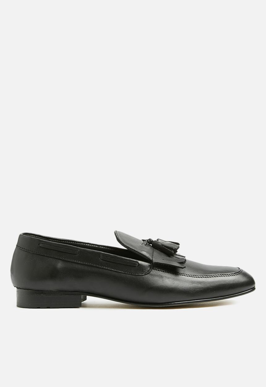Superbalist - Fringe leather loafer - black