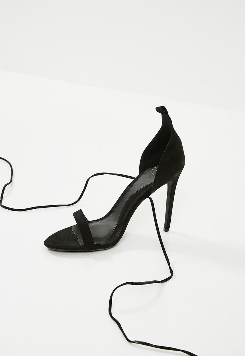 Missguided - Lace up ankle tie barely there - black 