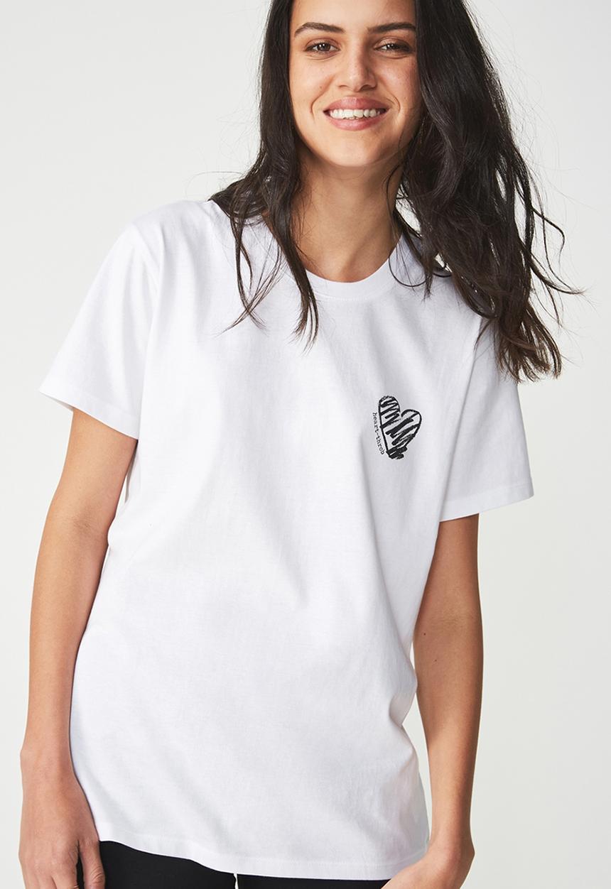 Cotton On - Tbar graphic T-shirt - white