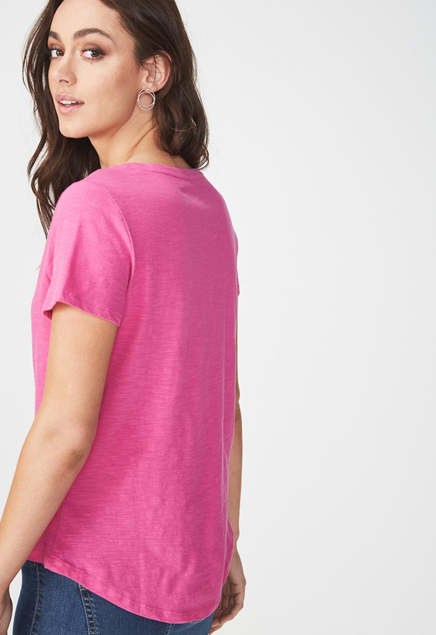 Cotton On - Deep V -Rose Violet 