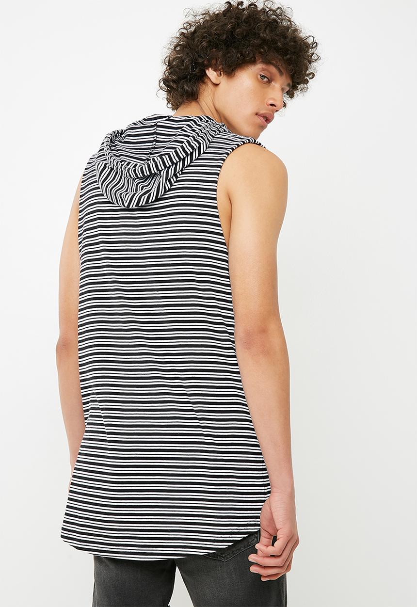 Cotton On - Hustle Muscle Tee - black & white 