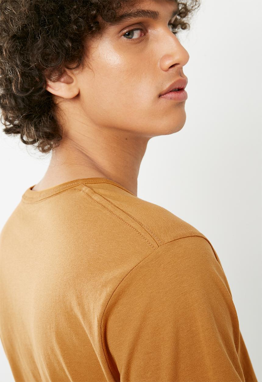 Cotton On - Essential henley tee -  gold