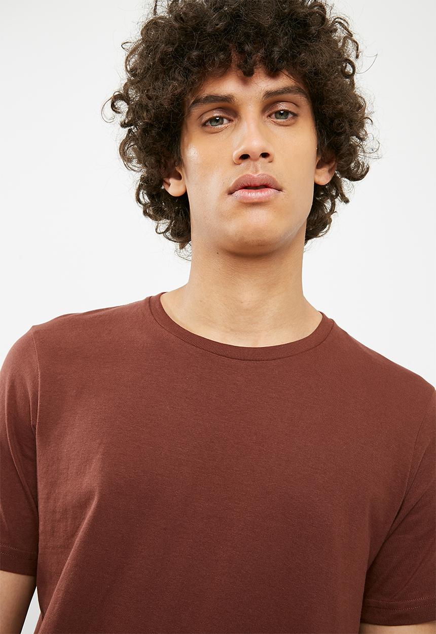 Cotton On - Essential crew tee - brown 