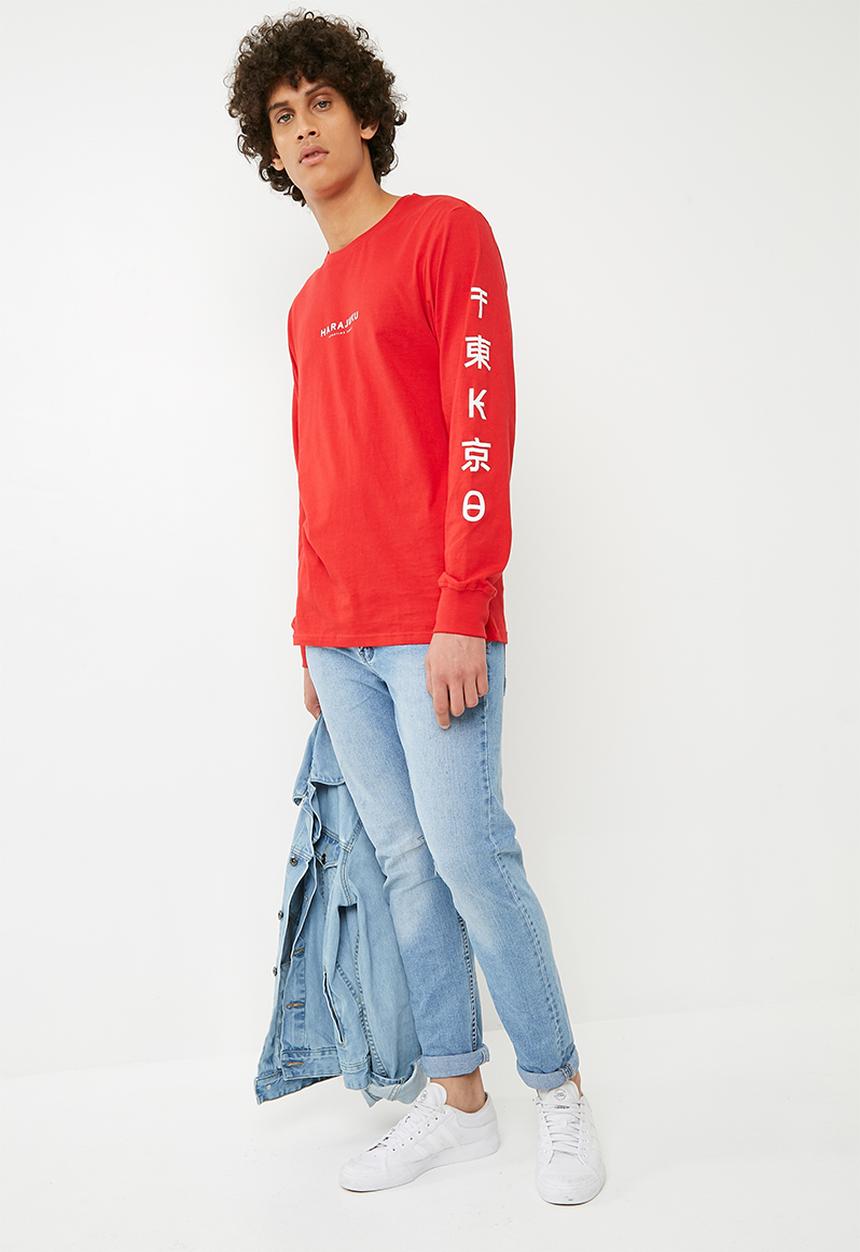 Cotton On - Tbar long sleeve tee - red 