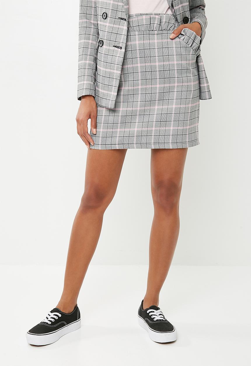 Noisy May - Kaira mini skirt - black & grey