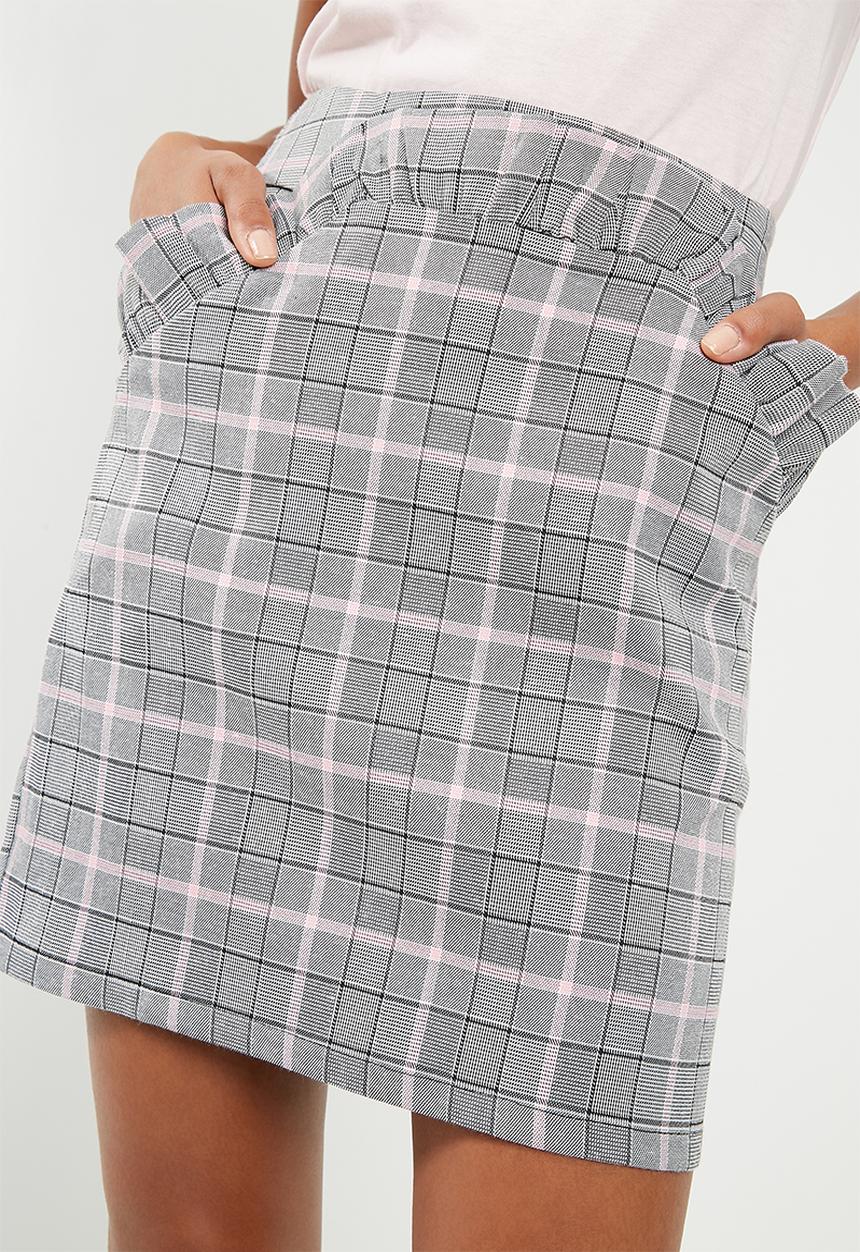 Noisy May - Kaira mini skirt - black & grey
