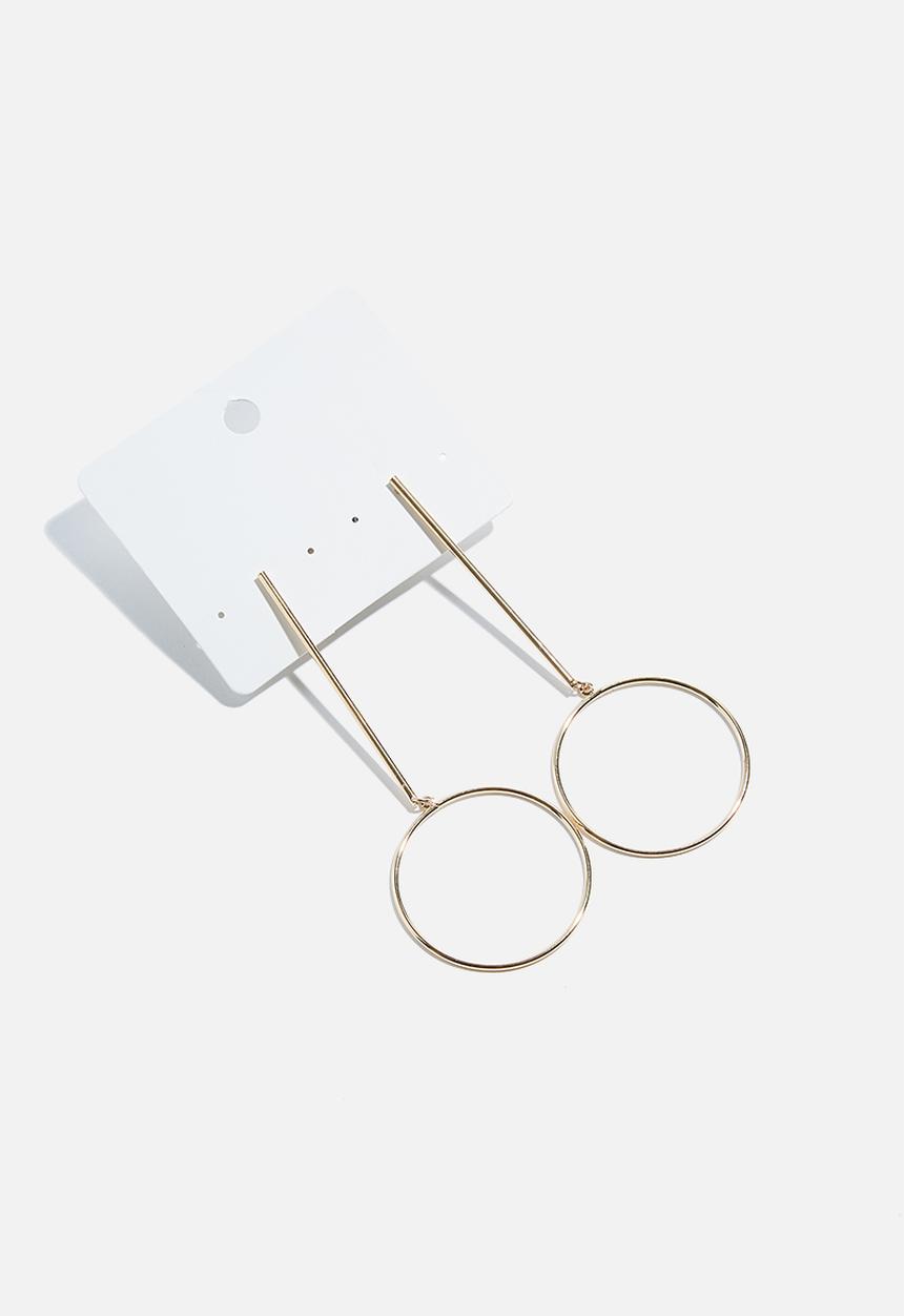 dailyfriday - Dented double circle earrings - gold