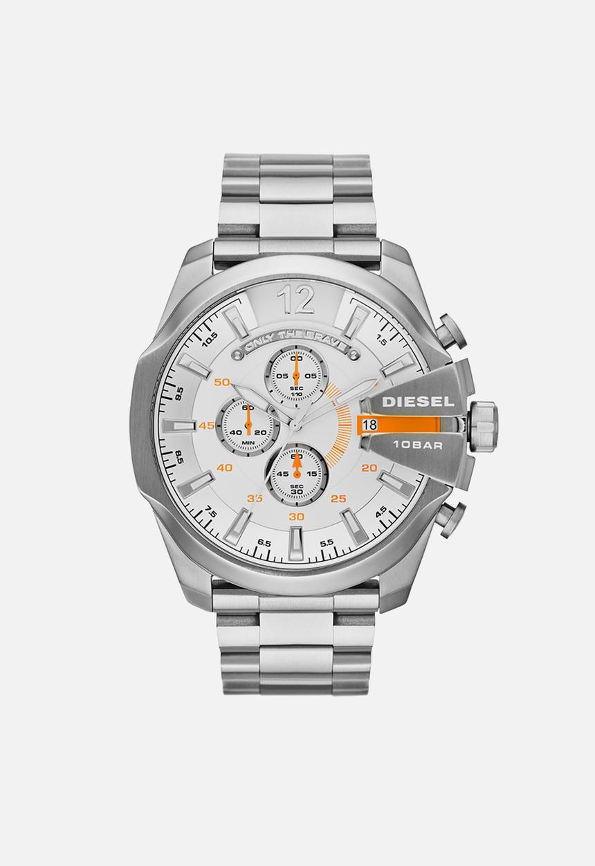 Diesel  - Diesel mega chief men stainless steel - silver