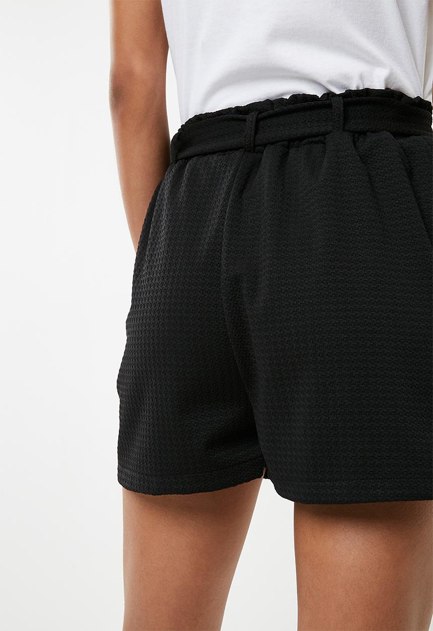 Superbalist - Knit self tie short - black 