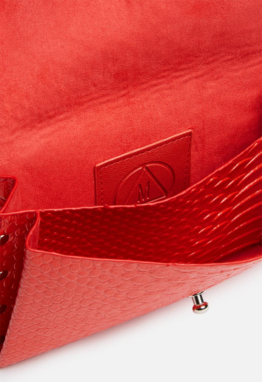 Missguided - Multi layer faux leather waist bag - coral