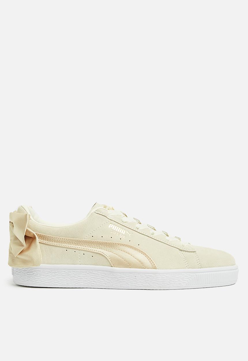 PUMA - Suede bow varsity - marshmallow & metallic gold 