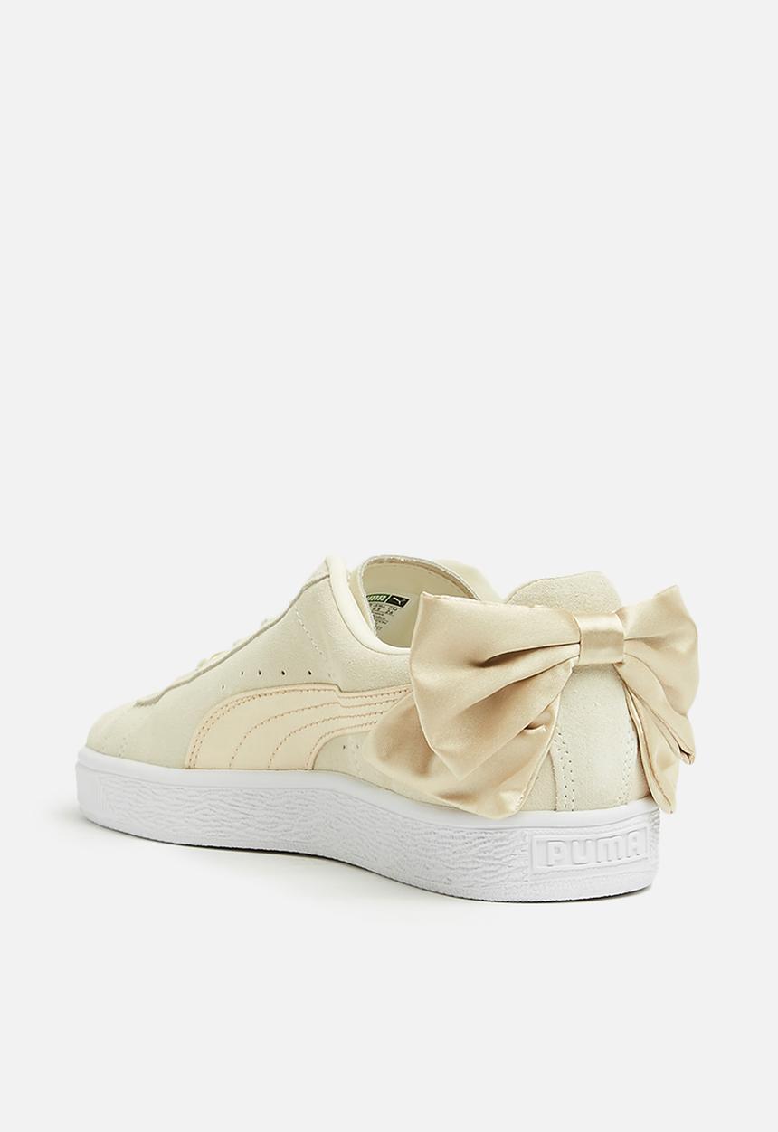 PUMA - Suede bow varsity - marshmallow & metallic gold 
