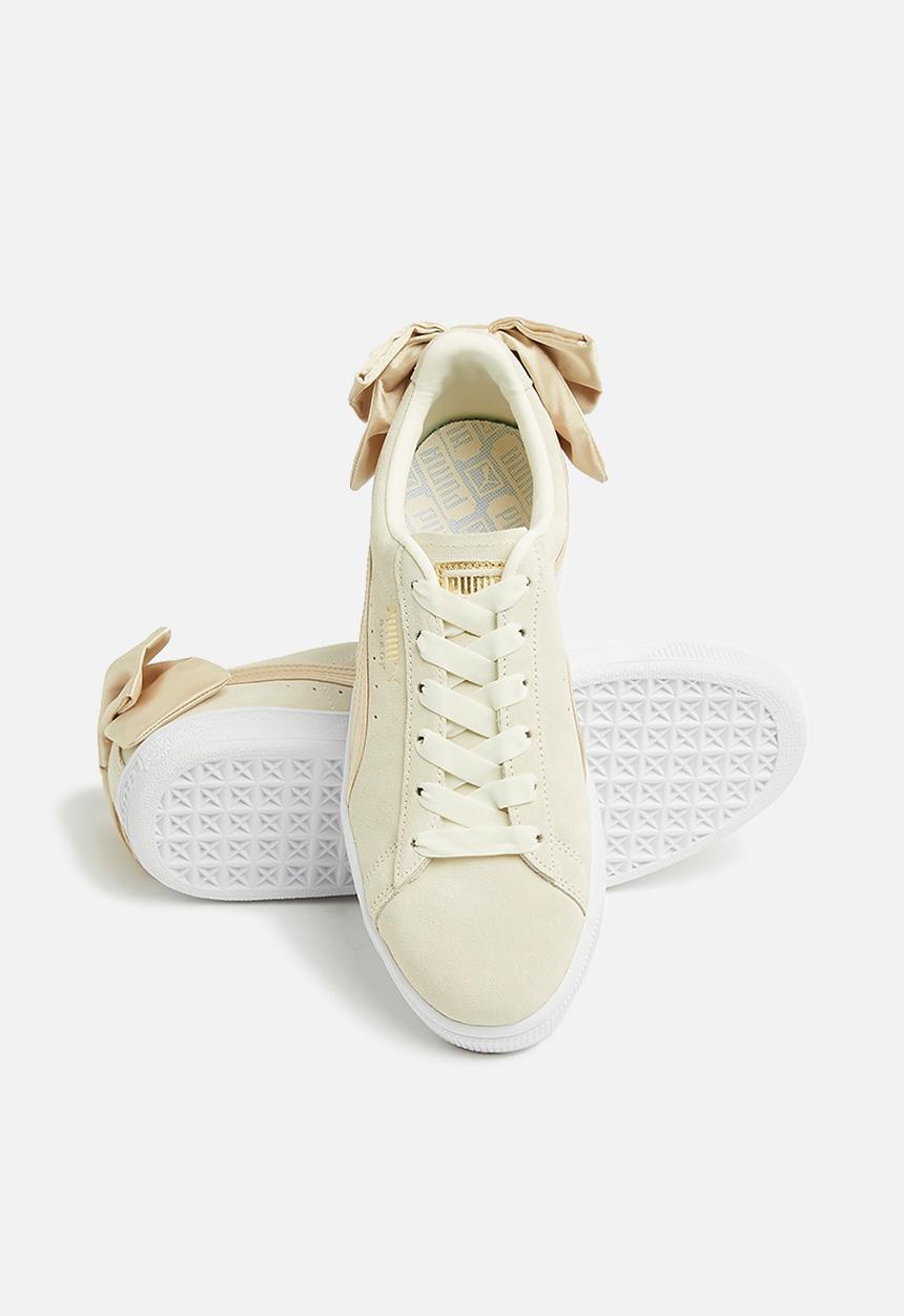 PUMA - Suede bow varsity - marshmallow & metallic gold 