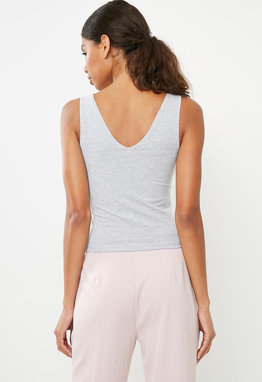 Superbalist - V-neck vest 2 pack  - grey & white  