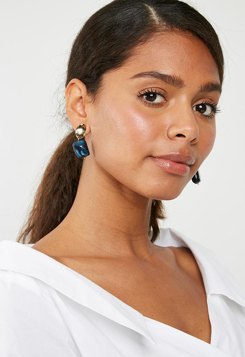 Superbalist - Emmy earrings - blue & gold 