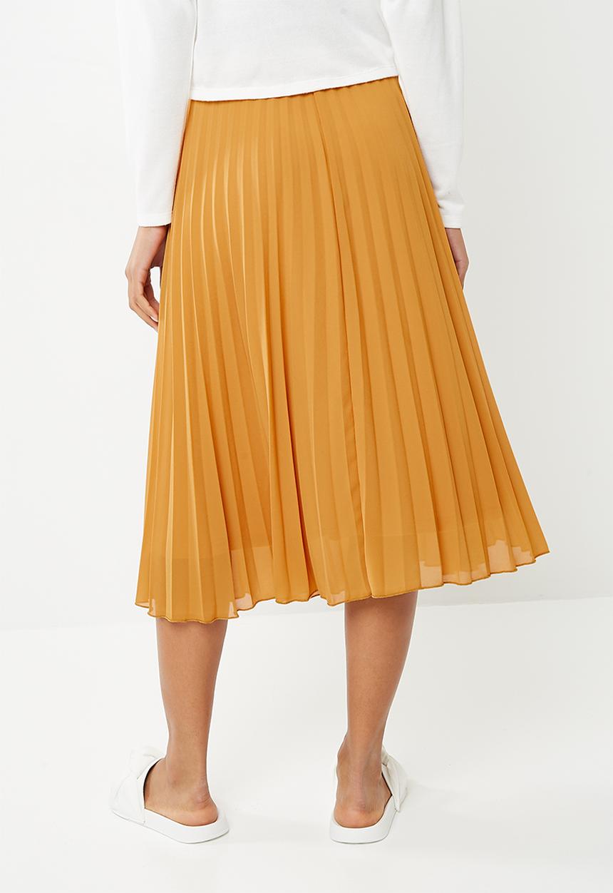 Superbalist - Pleated midi skirt  - yellow 