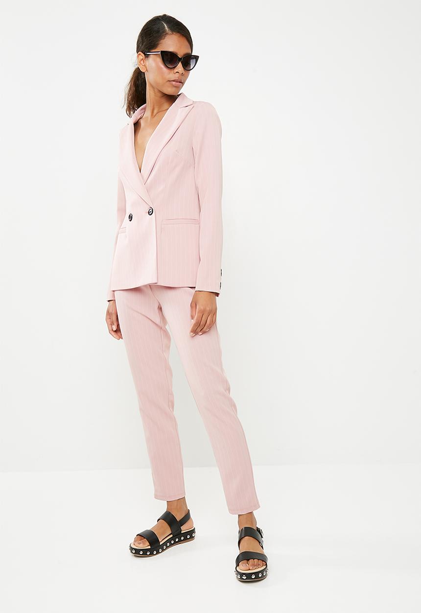 Missguided - Pinstripe cigarette trousers - pink