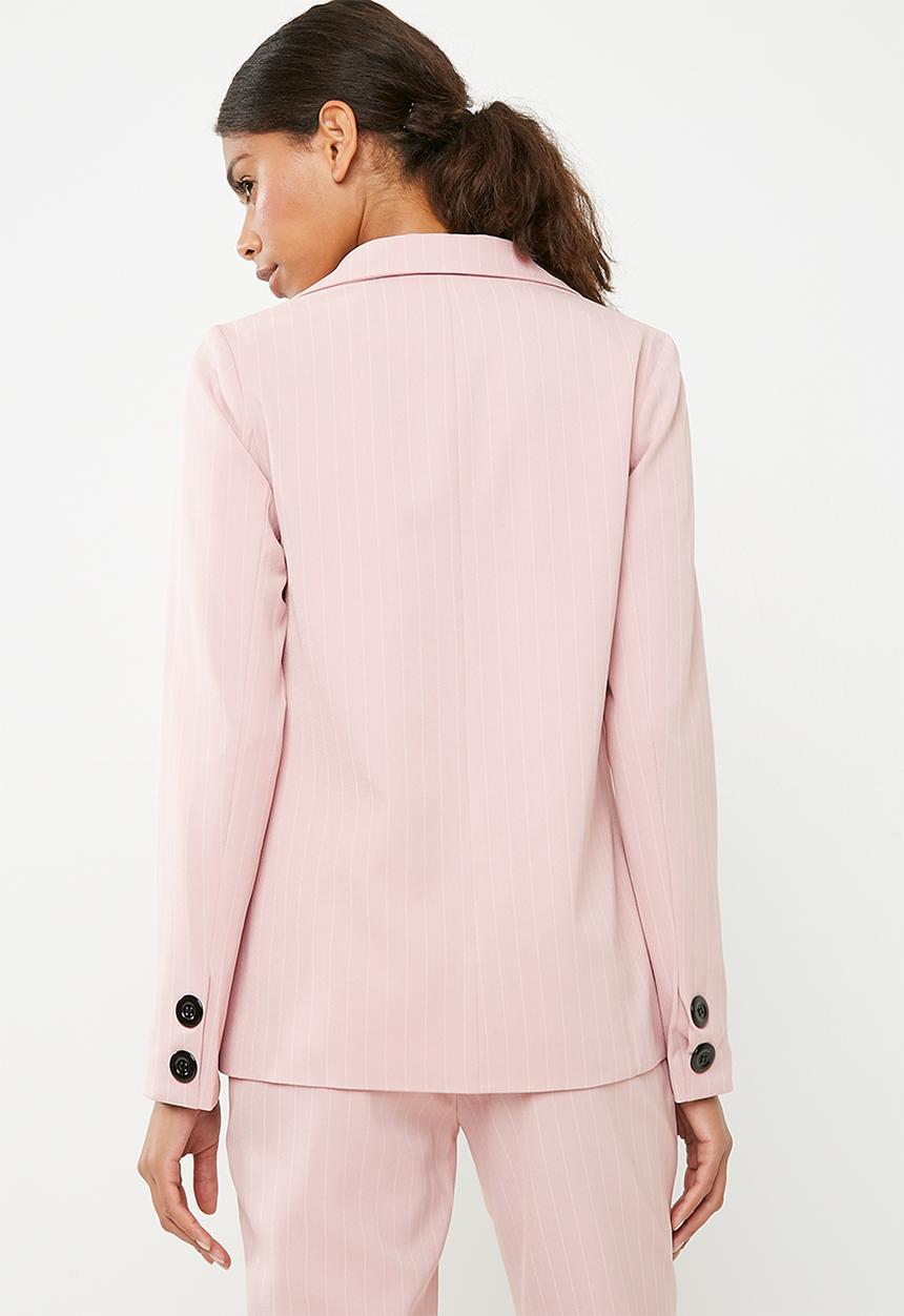 Missguided - Pinstripe blazer - pink