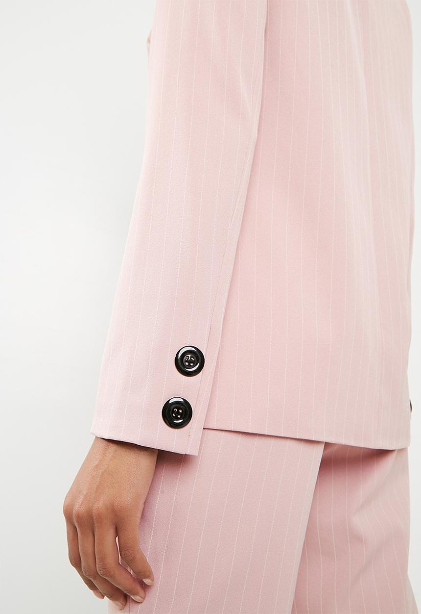 Missguided - Pinstripe blazer - pink