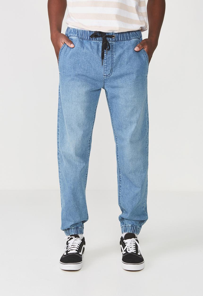 Cotton On - Drake cuffed pant - blue