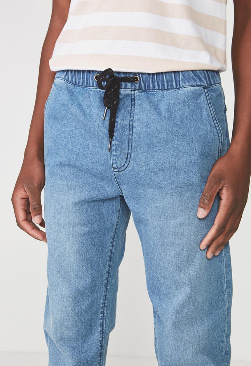 Cotton On - Drake cuffed pant - blue