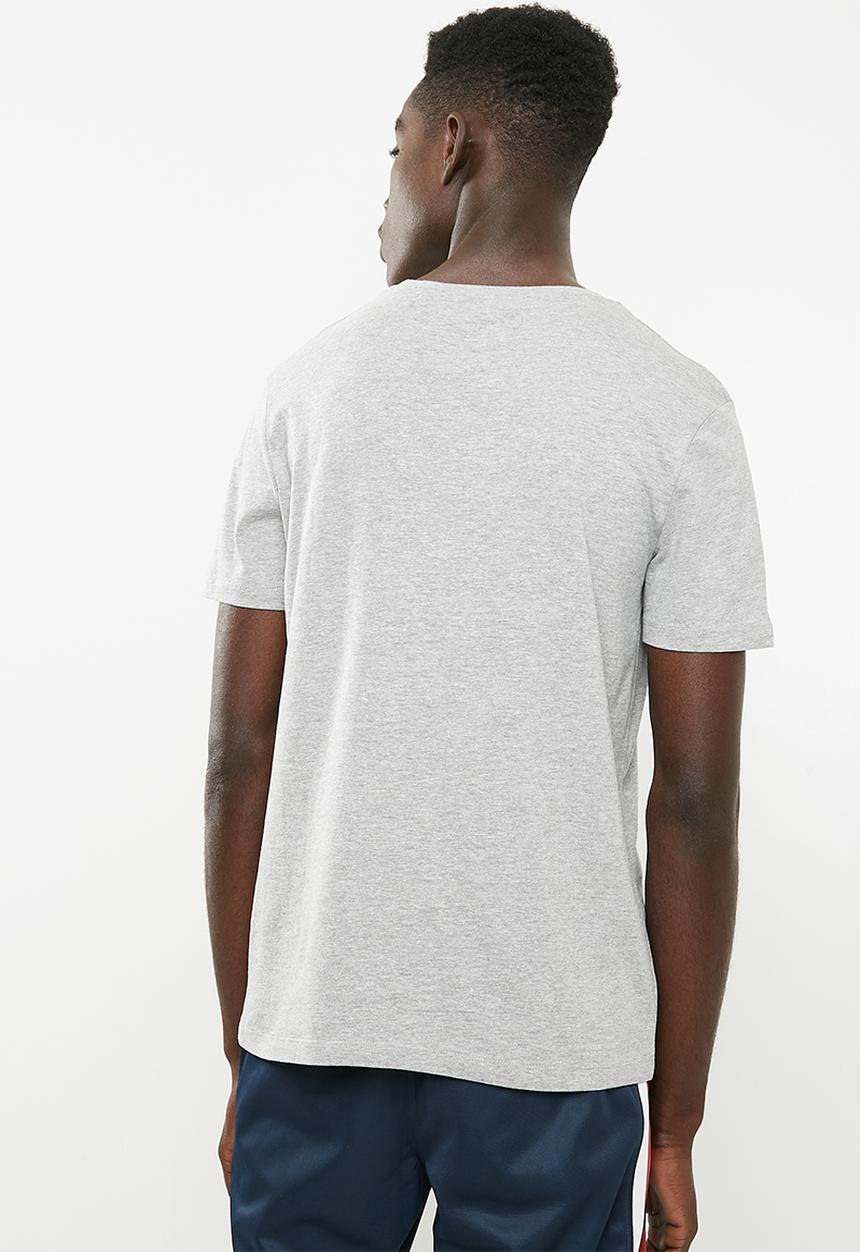 basicthread - Graphic crew neck tee - grey
