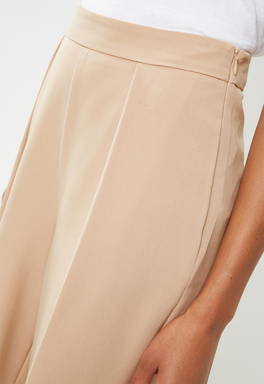 Missguided - Premium core pleat front culottes - beige 