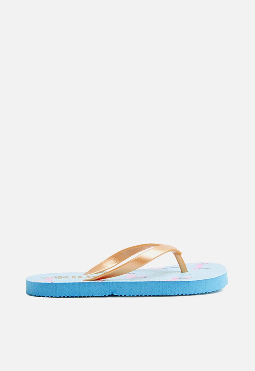 Cotton On - Printed flip flops - blue 