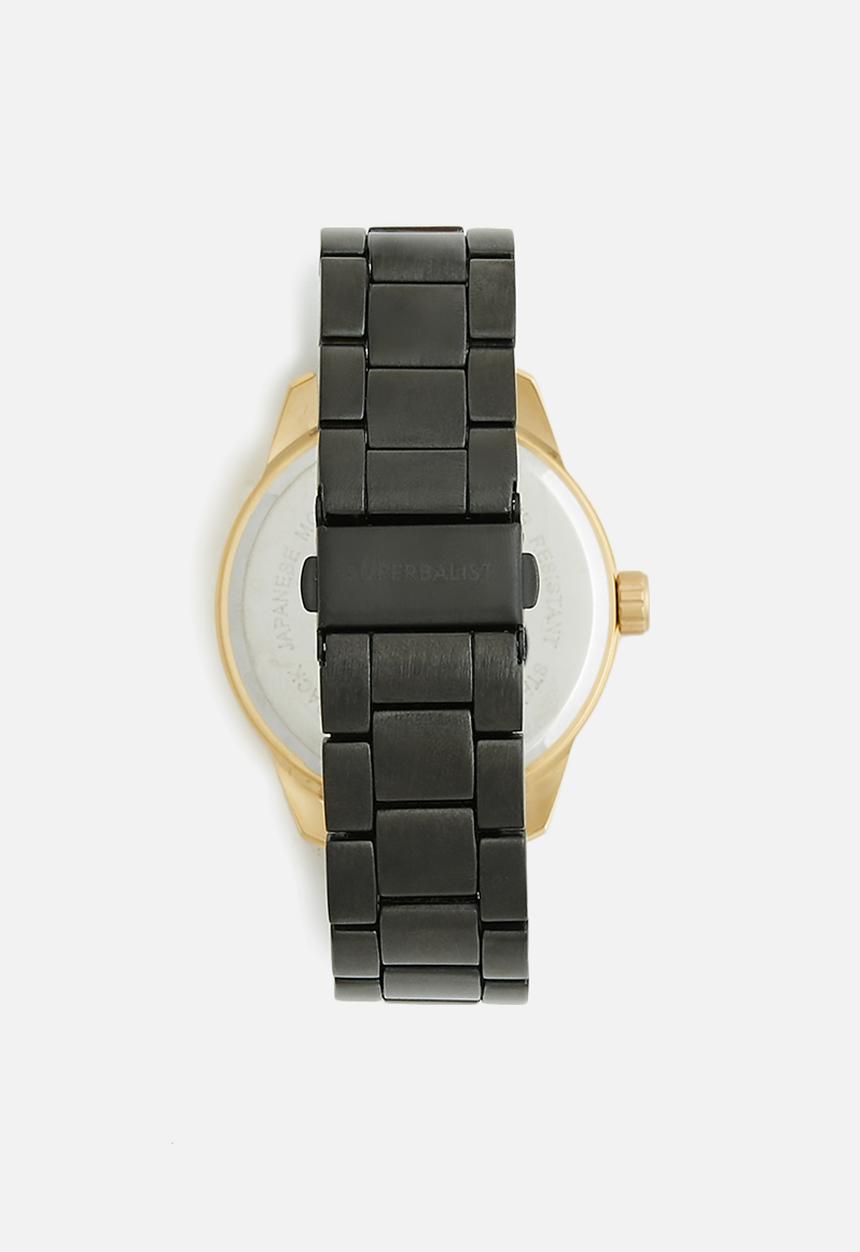 Superbalist - Julius chain watch - black