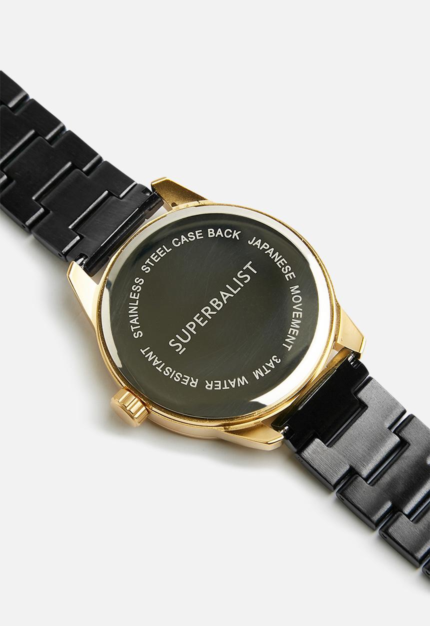 Superbalist - Julius chain watch - black