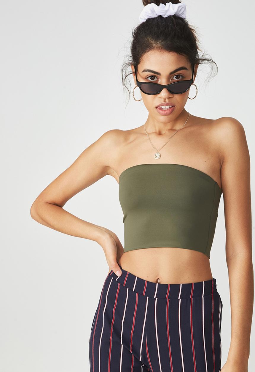 Supré  - Luxe strapless crop - khaki