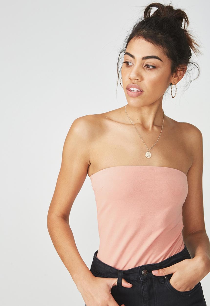 Supré  - Long boobtube built-in bra - pink