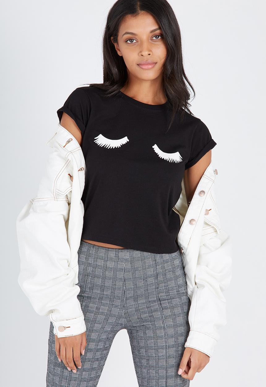 Supré  - Printed baby tee - black