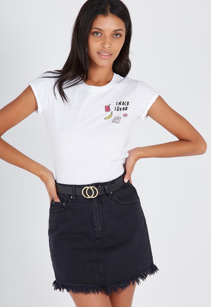 Supré  - Printed baby tee - white