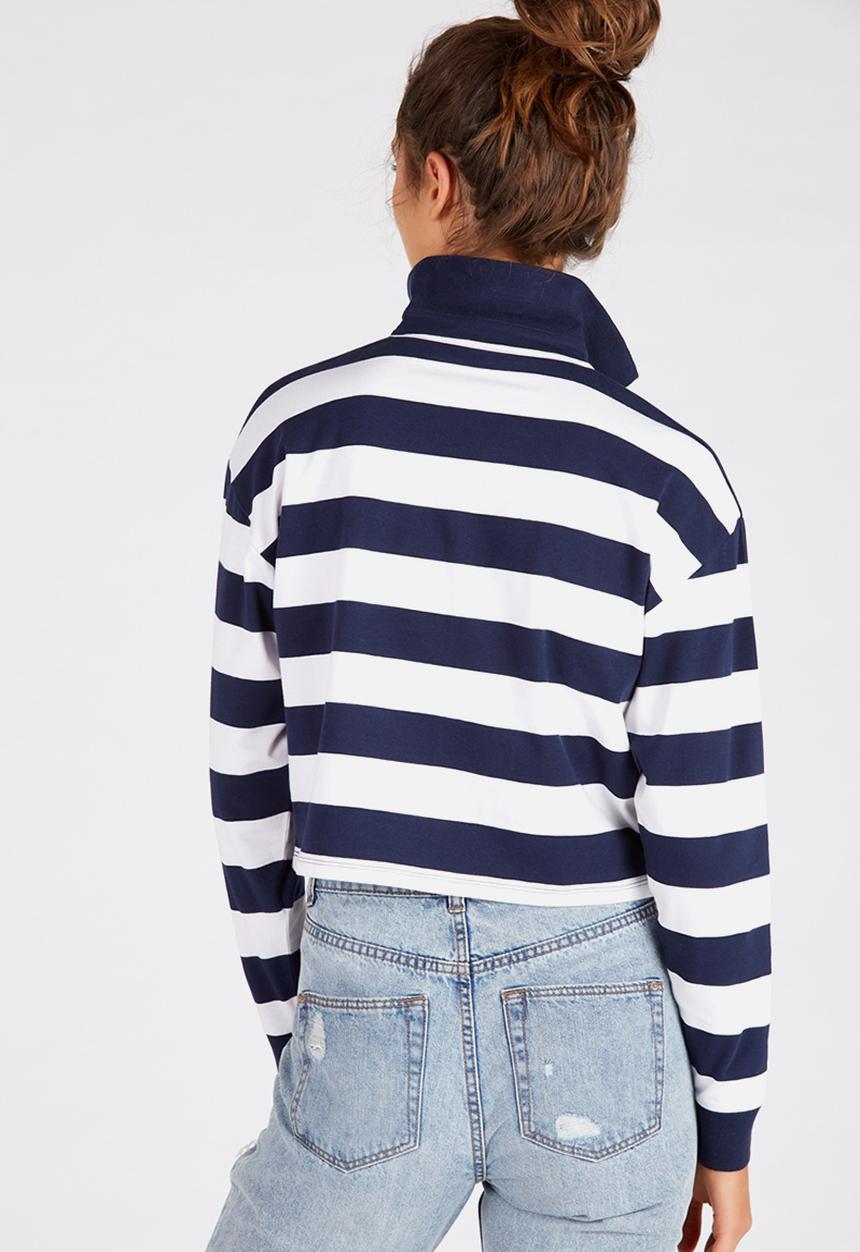 Supré  - Rugby top - navy - stripe 