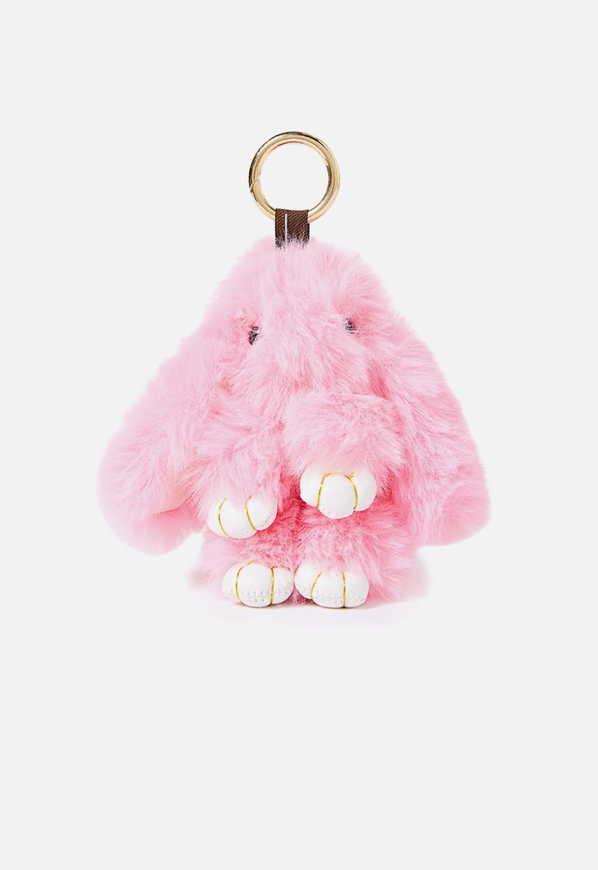 Supré  - Plush giant bunny keyring - pop pink