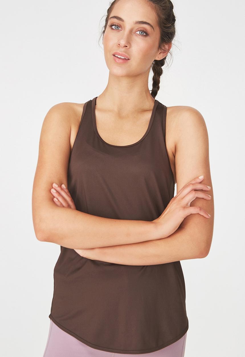 Cotton On - Training tank top - smokey bronze