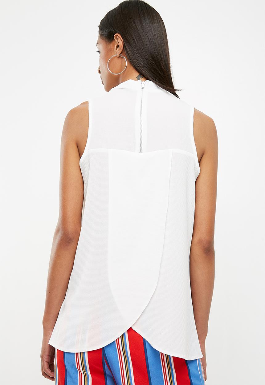Superbalist - Turtle neck blouse with wrap back - cream