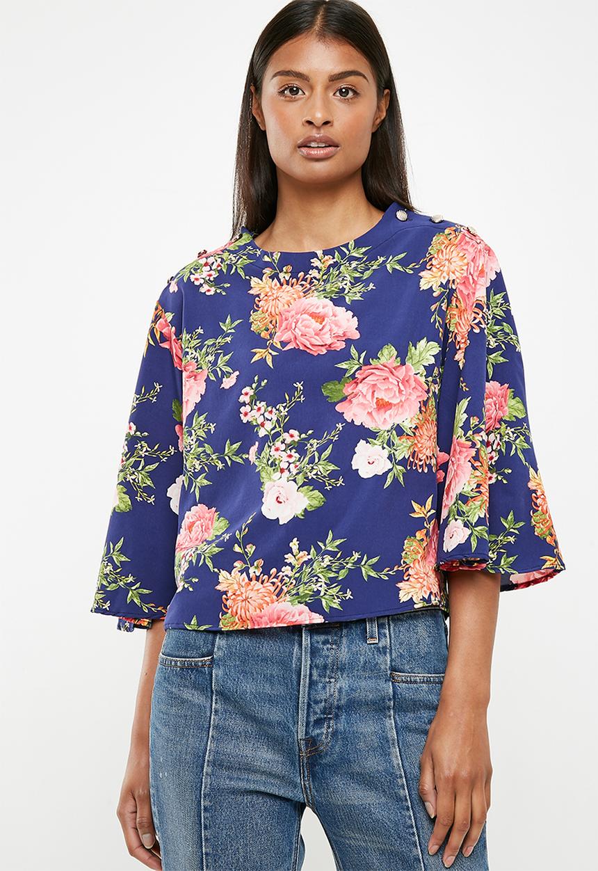 Superbalist - Button detail blouse - navy
