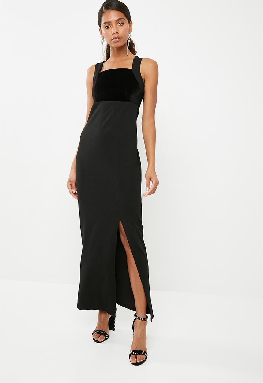 Superbalist - Scuba maxi with high slit - black 