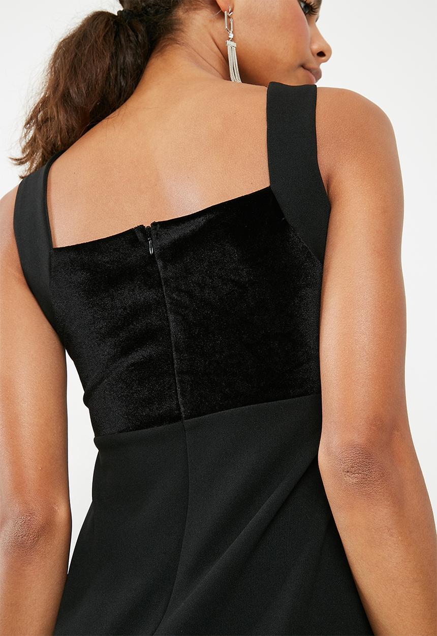 Superbalist - Scuba maxi with high slit - black 
