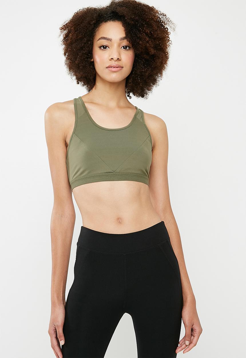 dailyfriday - Multi strap crop top - khaki 